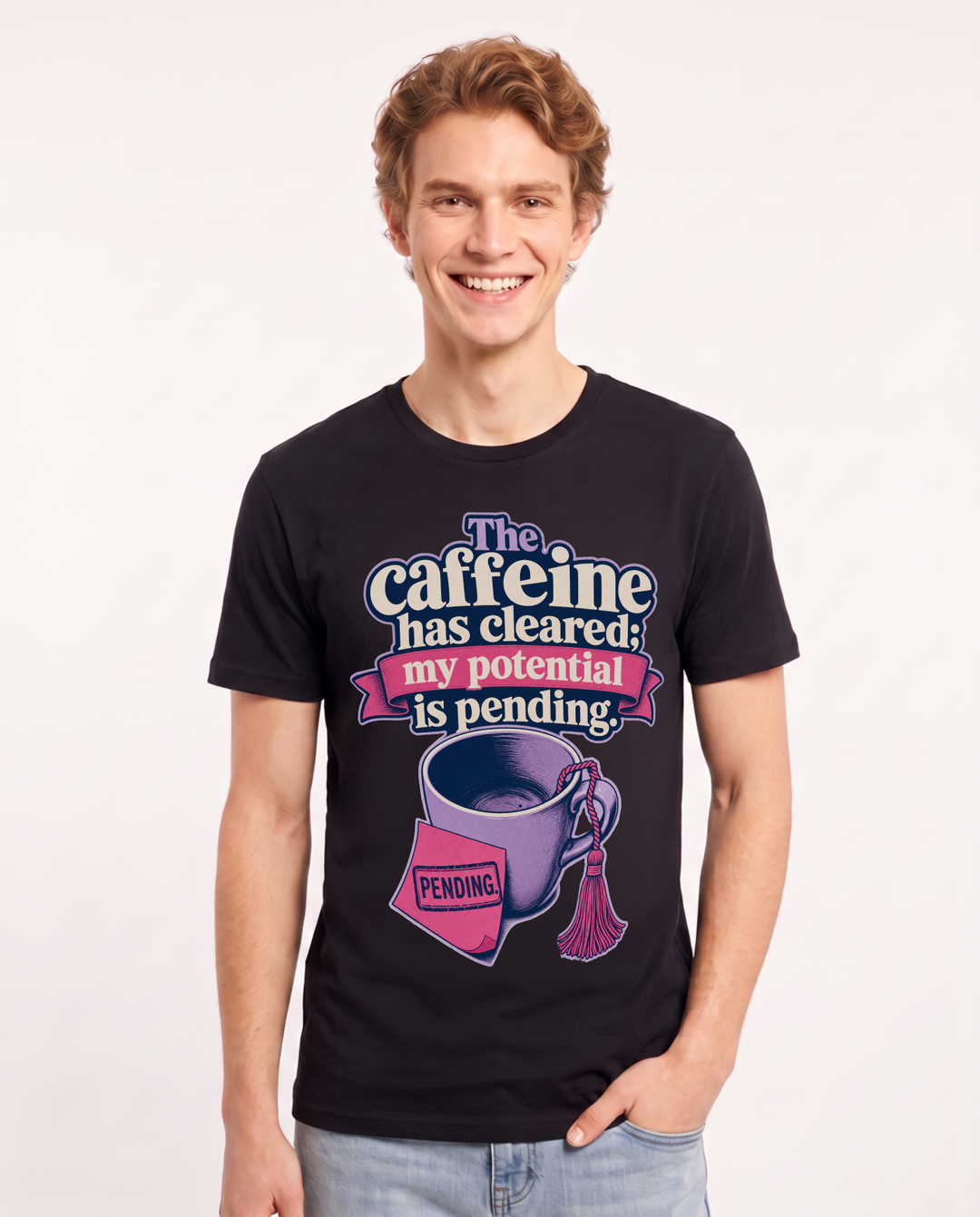 Graduation Black T-Shirt for Men – Everyday Expression Graphic Tee product image 3