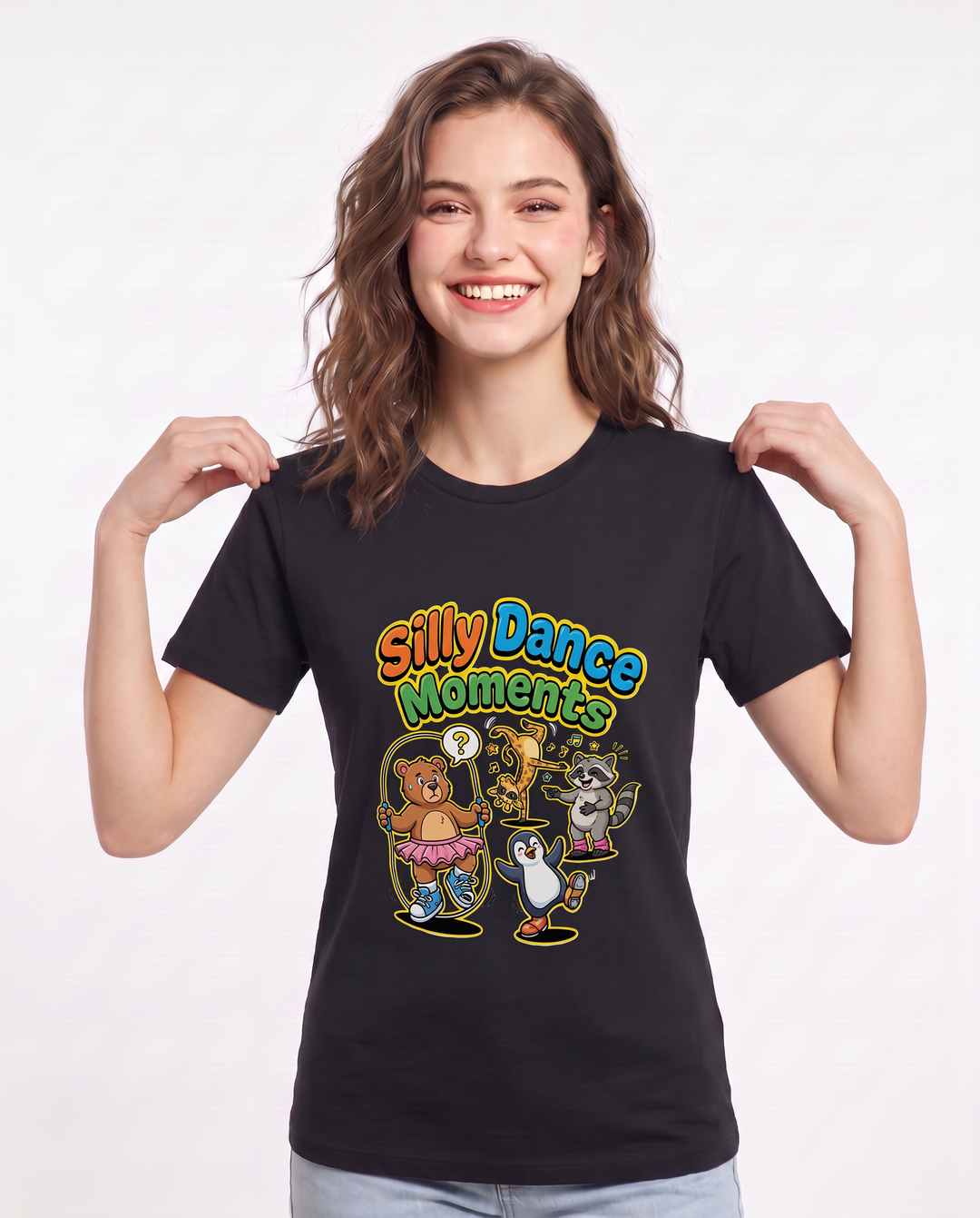 Silly Dance Moments Women's Black T-Shirt product image 1