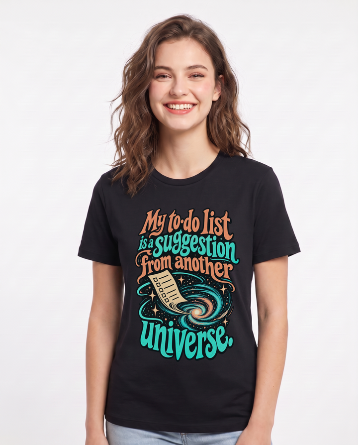 Neurodiversity Black T-Shirt for Women – Everyday Expression Graphic Tee product image 3