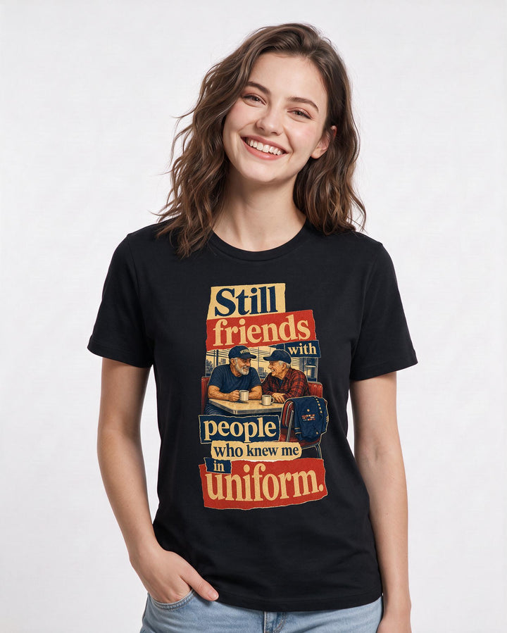 Veteran Black T-Shirt for Women – Everyday Expression Graphic Tee product image 1