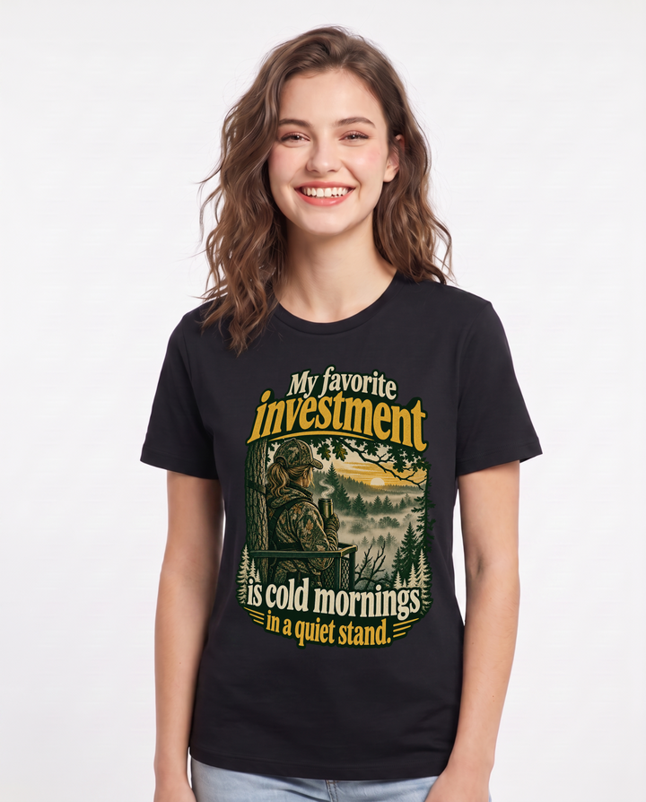 Hunting Black T-Shirt for Women – Everyday Expression Graphic Tee product image 3