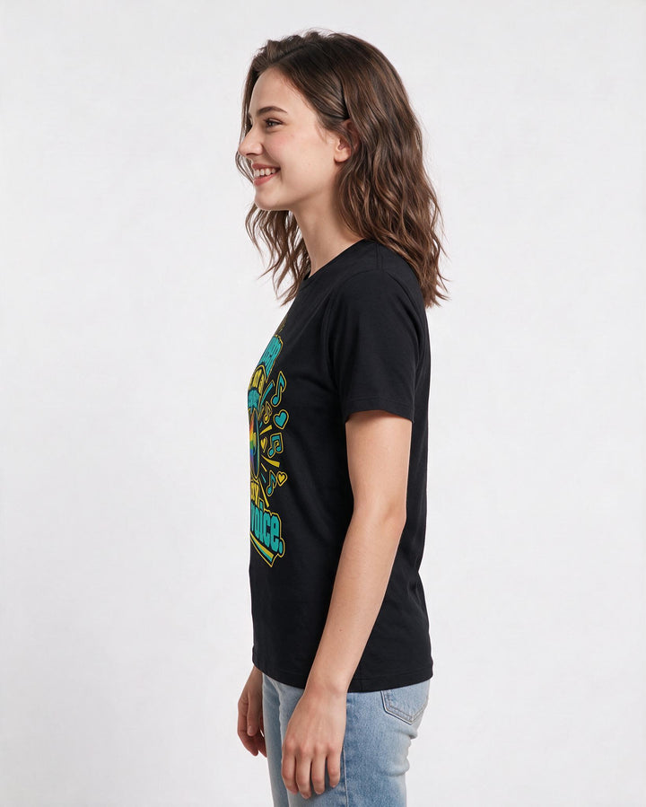 Pride Black T-Shirt for Women – Everyday Expression Graphic Tee product image 2