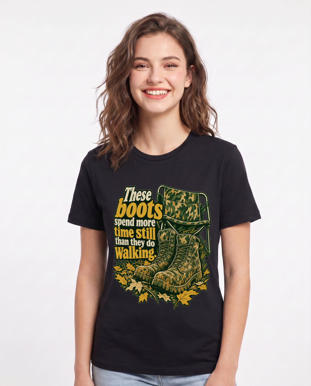 Hunting Black T-Shirt for Women – Everyday Expression Graphic Tee product image 3