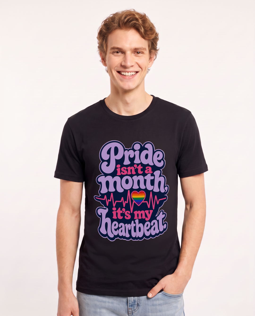 Pride Black T-Shirt for Men – Everyday Expression Graphic Tee product image 1