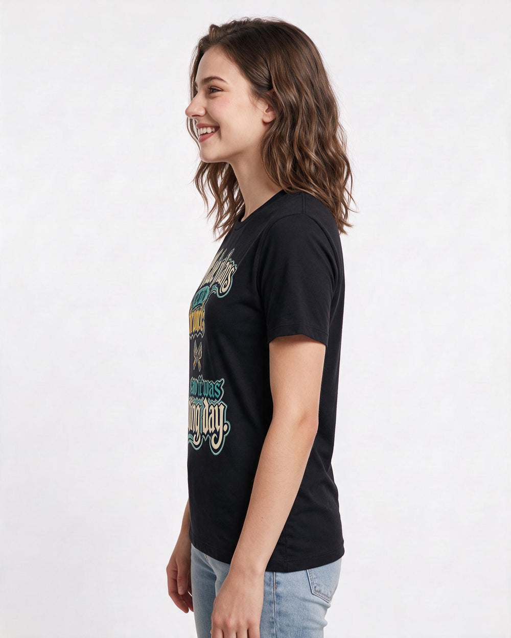 Hunting Black T-Shirt for Women – Everyday Expression Graphic Tee product image 2