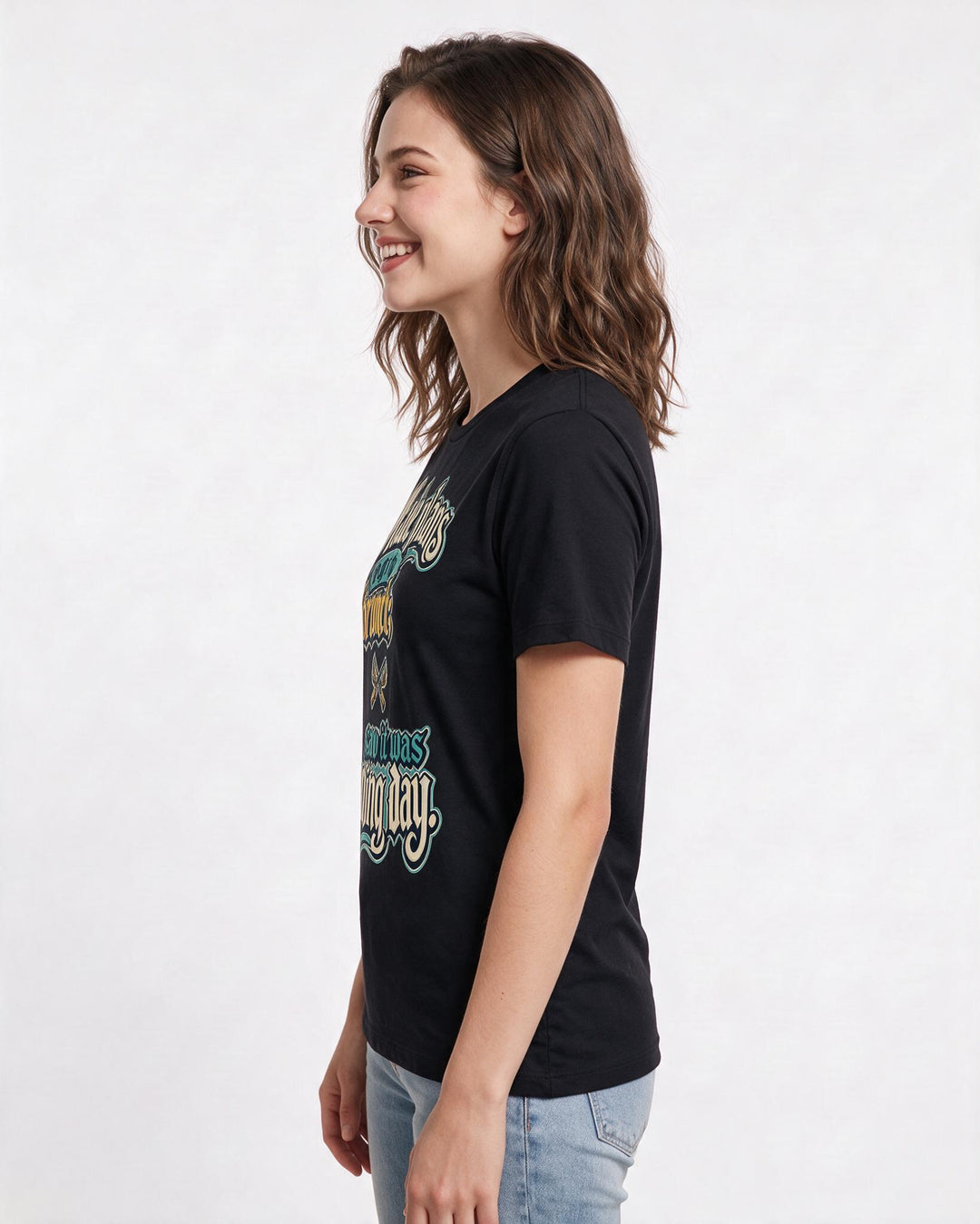 Hunting Black T-Shirt for Women – Everyday Expression Graphic Tee product image 2