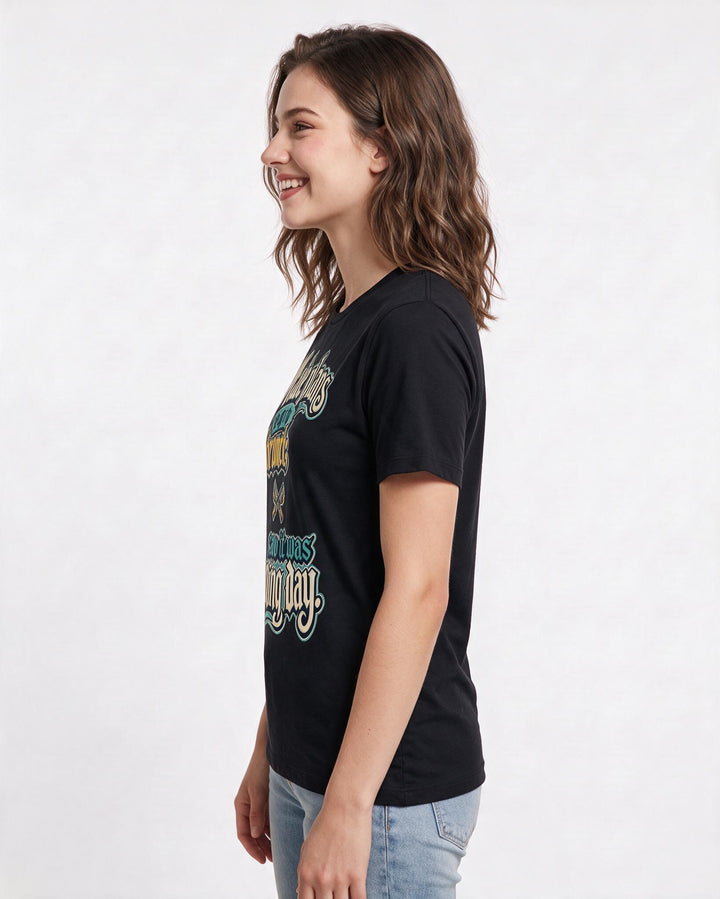 Hunting Black T-Shirt for Women – Everyday Expression Graphic Tee product image 2