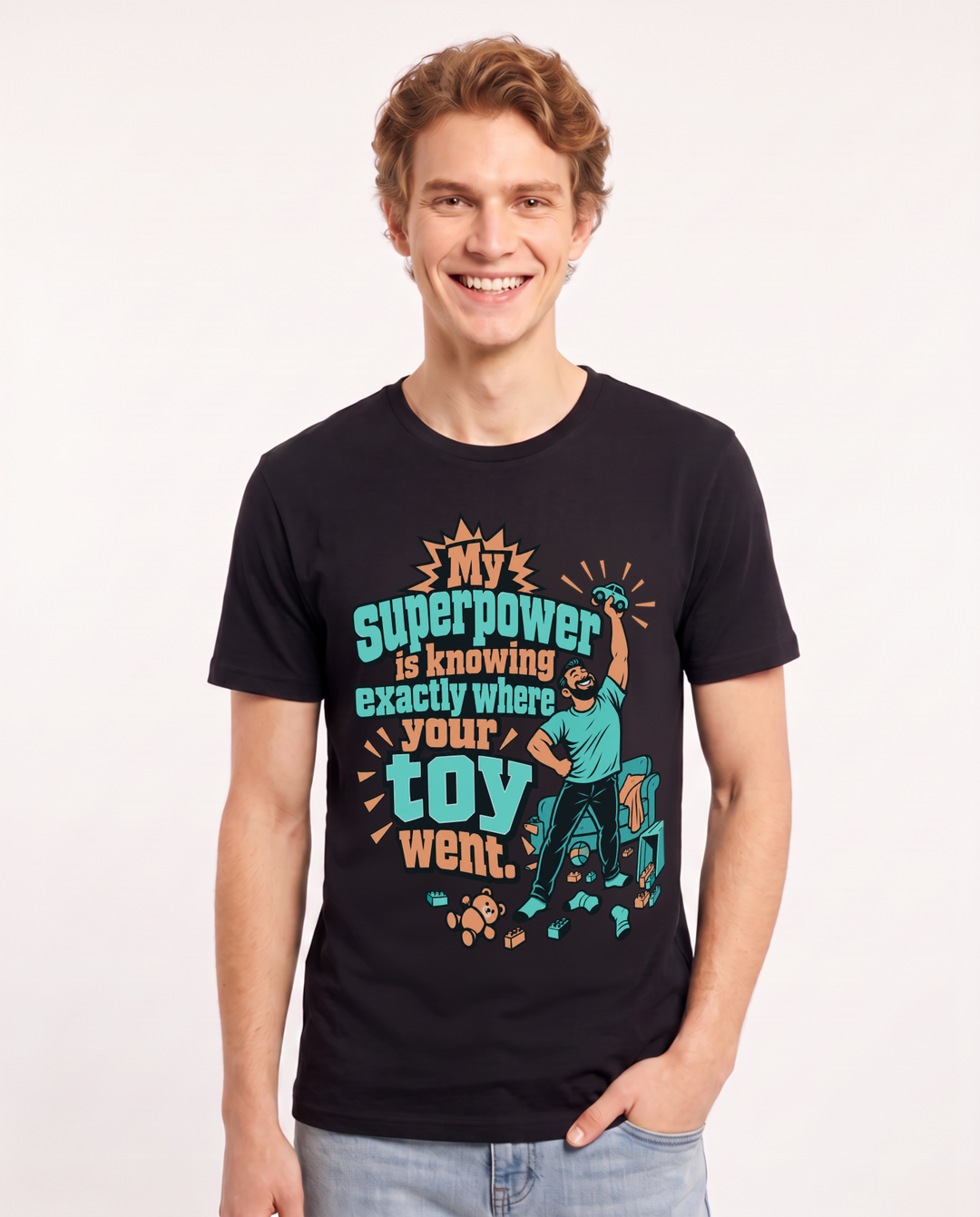 Grandparent Black T-Shirt for Men – Everyday Expression Graphic Tee product image 3
