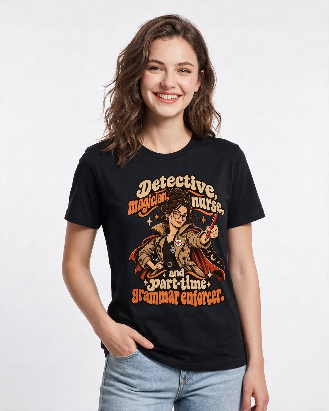 Teacher Black T-Shirt for Women – Everyday Expression Graphic Tee product image 1