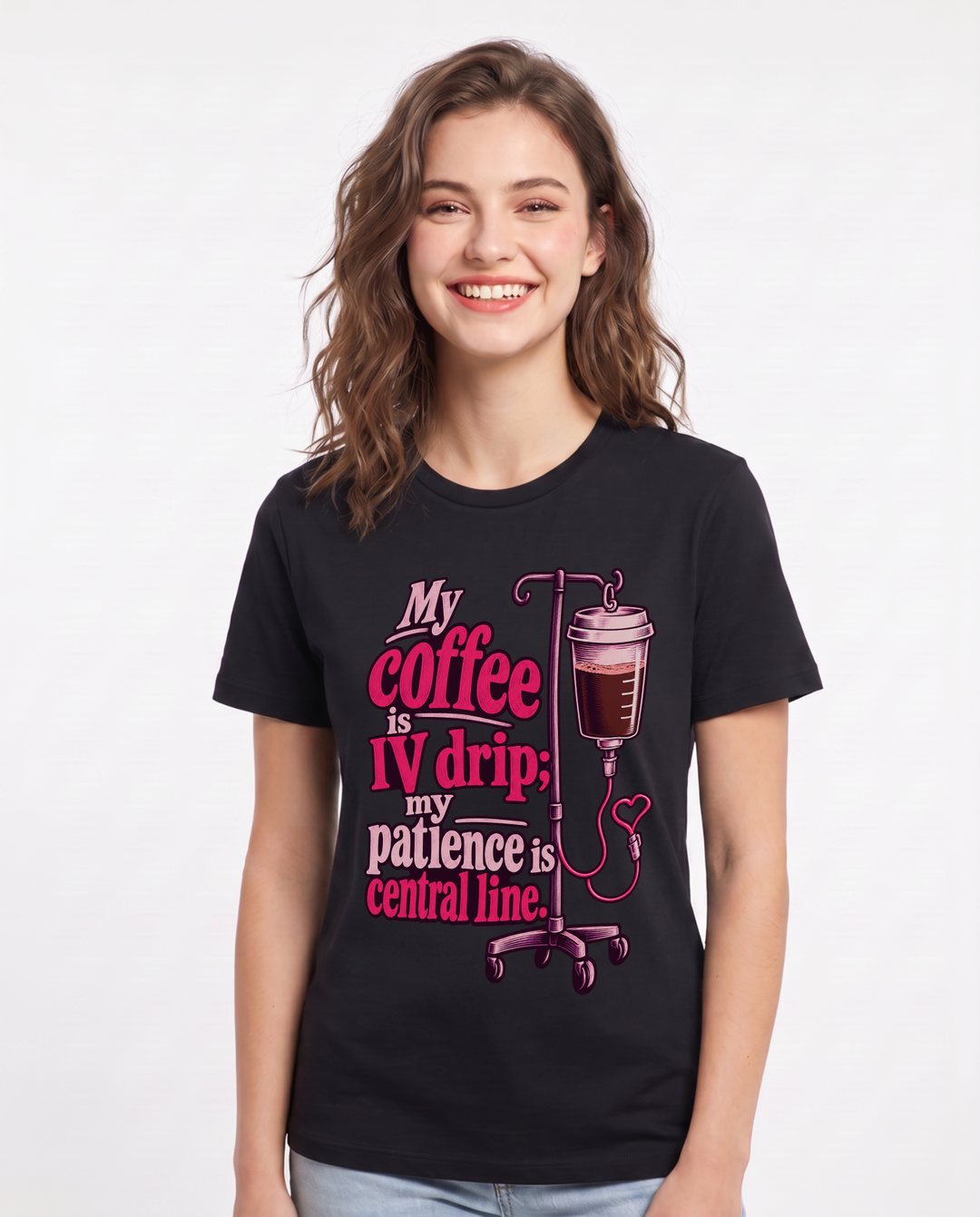 Nurse Black T-Shirt for Women – Nursing Life Graphic Tee product image 3