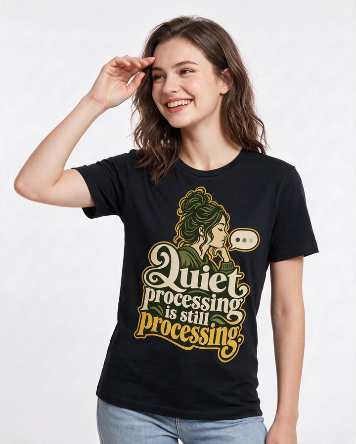 Neurodiversity Black T-Shirt for Women – Everyday Expression Graphic Tee product image 1