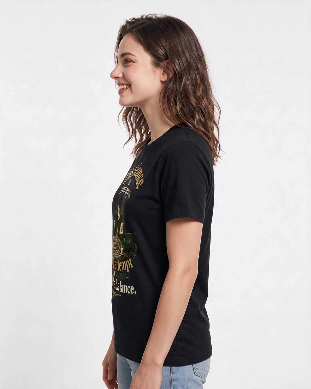 Halloween Black T-Shirt for Women – Halloween Theme Graphic Tee product image 2
