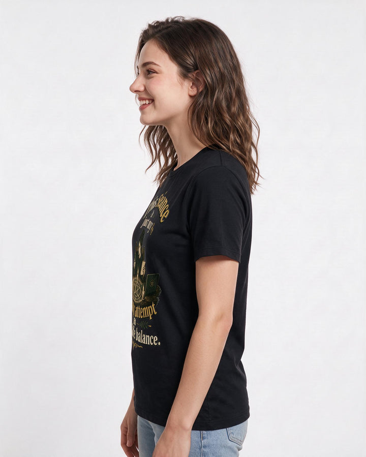 Halloween Black T-Shirt for Women – Halloween Theme Graphic Tee product image 2