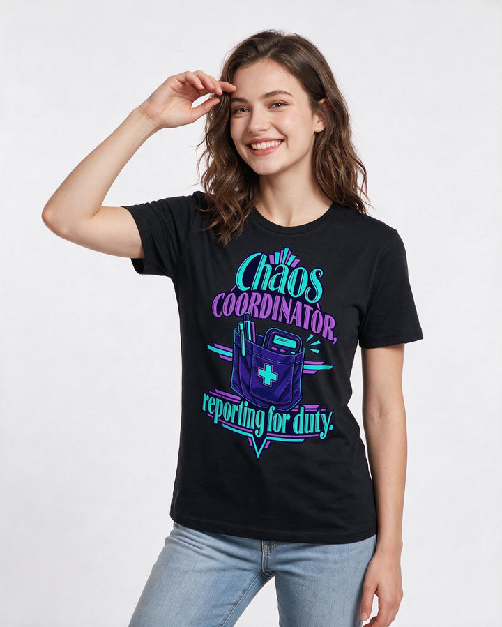 Nurse Black T-Shirt for Women – Nursing Life Graphic Tee product image 1