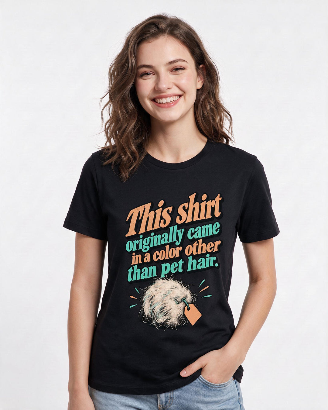 Cat Lover Black T-Shirt for Women – Everyday Expression Graphic Tee product image 1