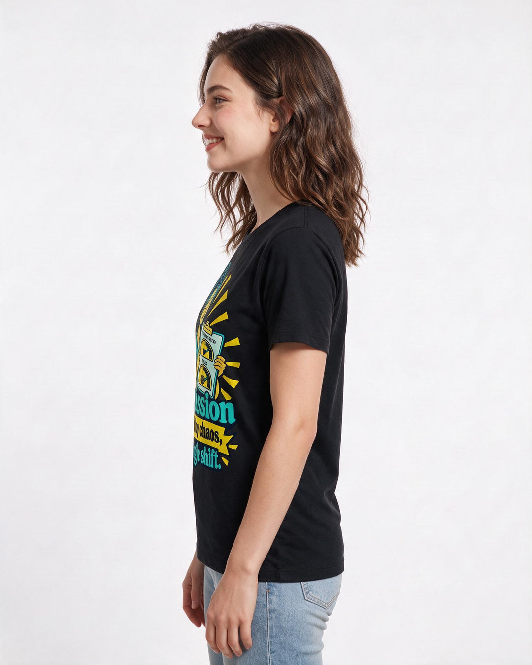 Nurse Black T-Shirt for Women – Nursing Life Graphic Tee product image 2
