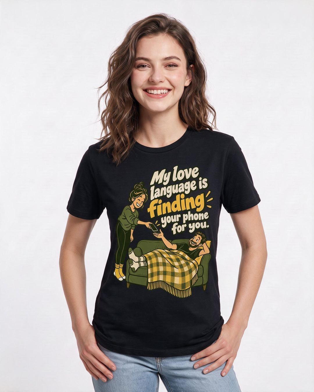 Grandparent Black T-Shirt for Women – Everyday Expression Graphic Tee product image 1