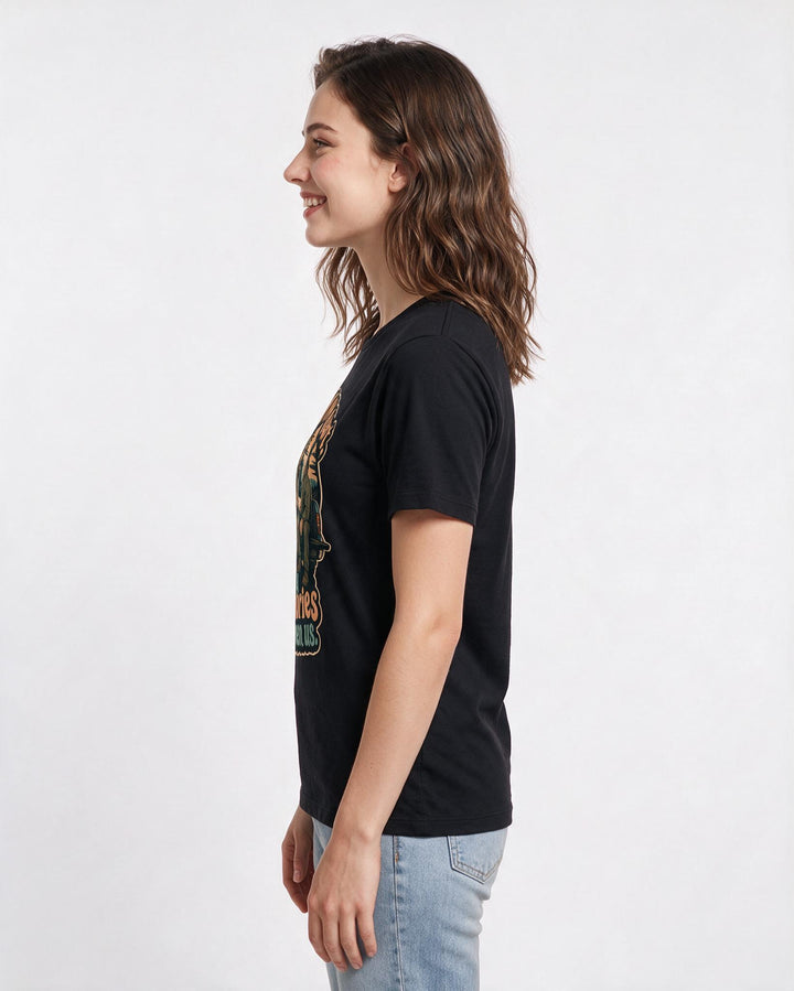 Veteran Black T-Shirt for Women – Everyday Expression Graphic Tee product image 2