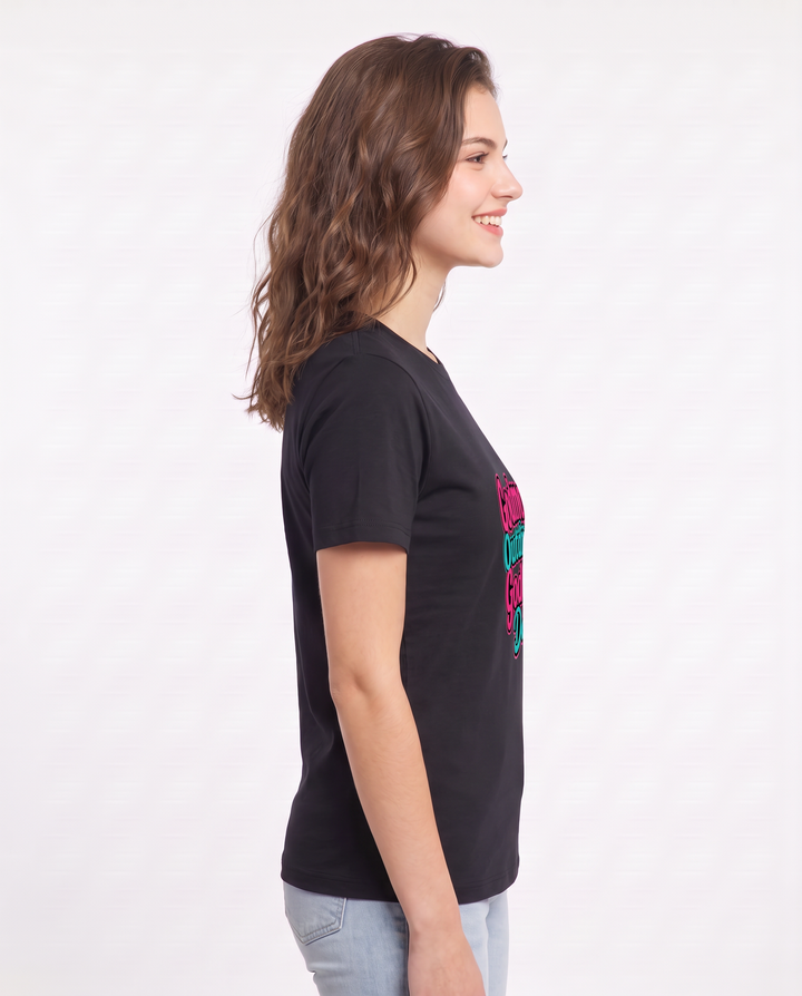Godmother Outdresses Godchild Daily Women's Black T-Shirt product image 3