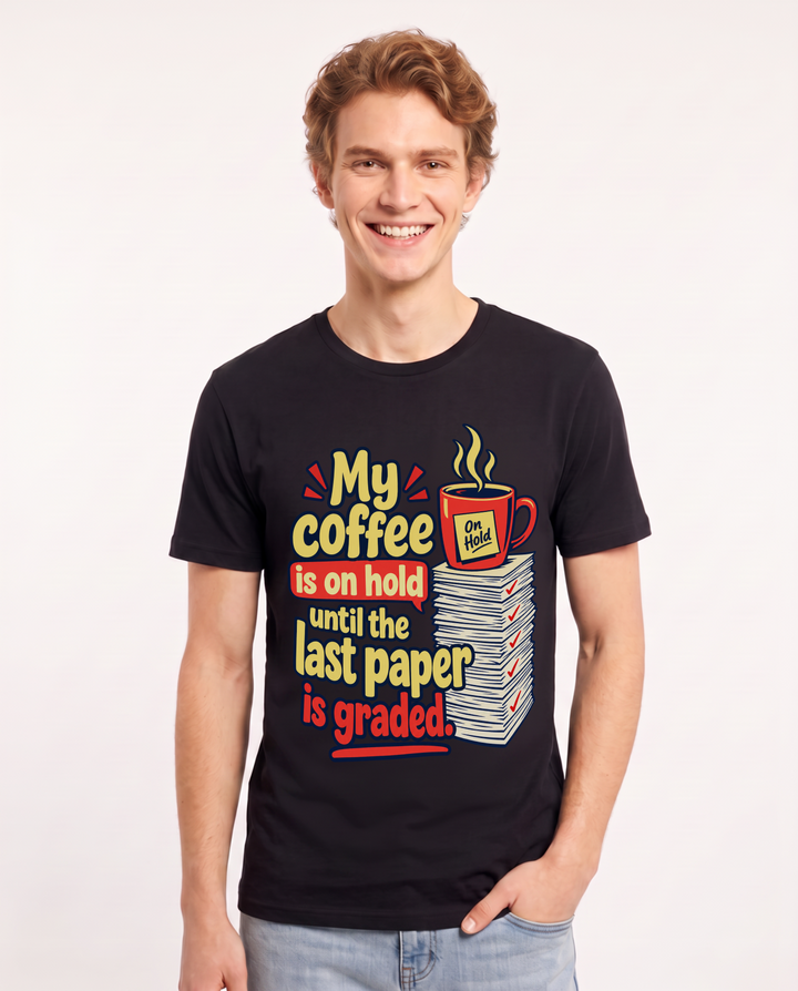 Teacher Black T-Shirt for Men – Everyday Expression Graphic Tee product image 3