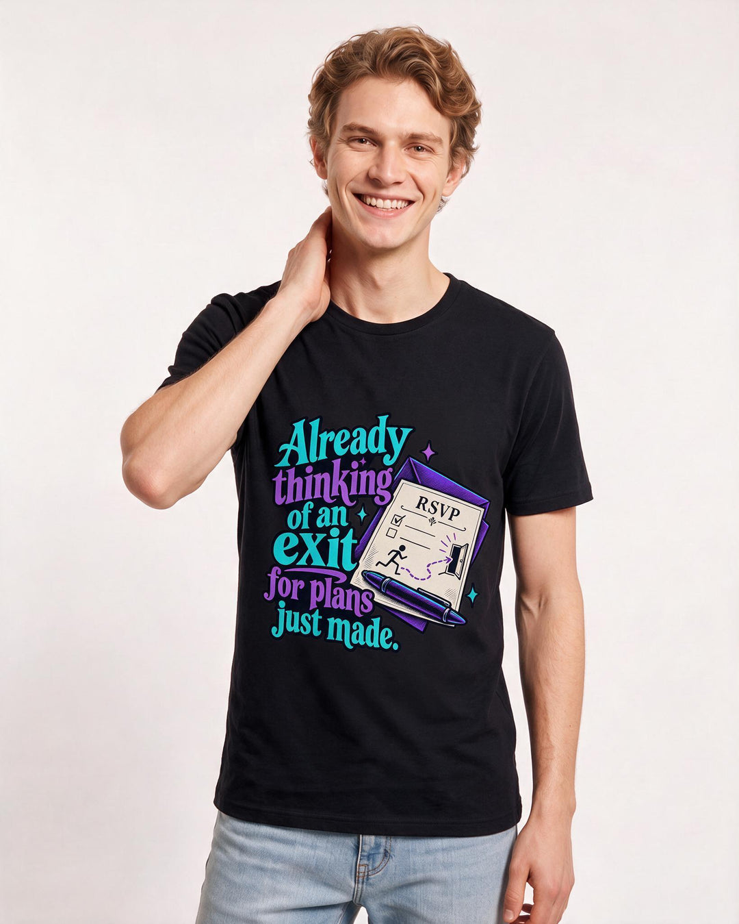 Meme Black T-Shirt for Men – Everyday Expression Graphic Tee product image 1