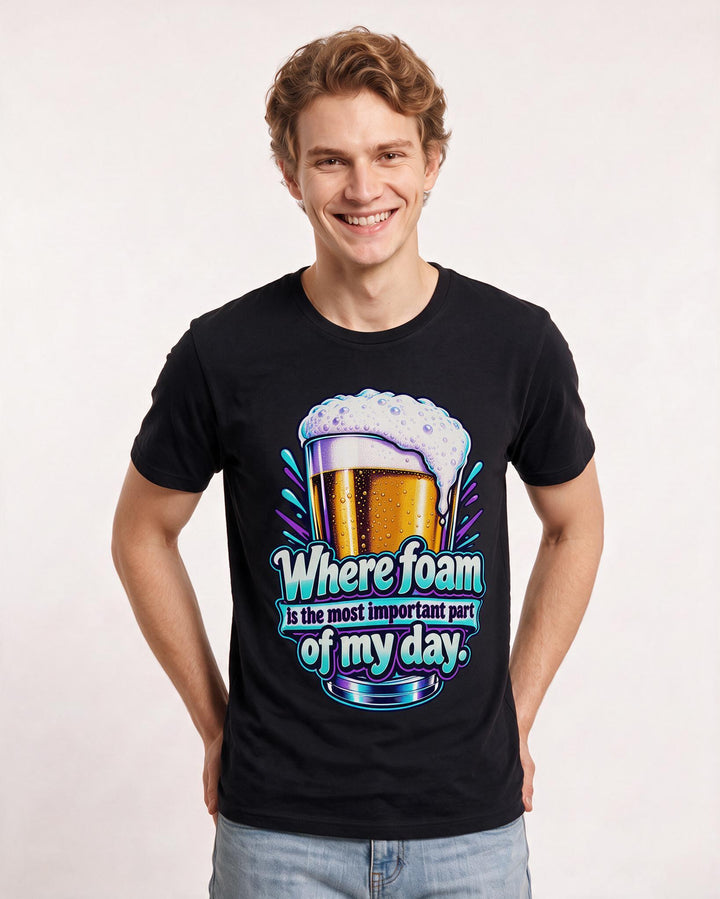 Beer Black T-Shirt for Men – Everyday Expression Graphic Tee product image 1