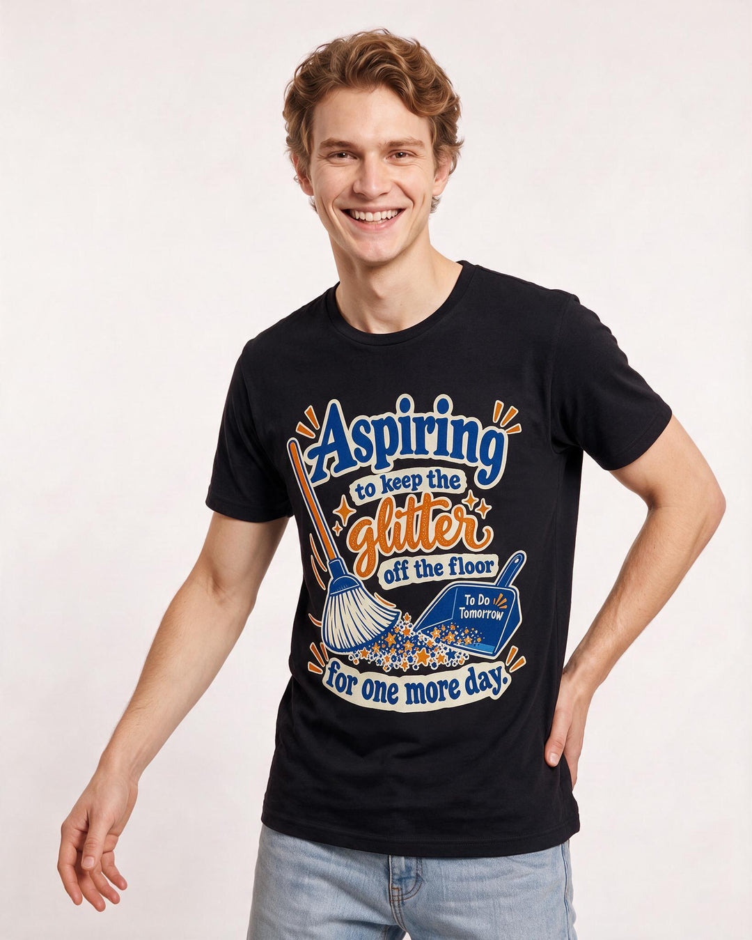 Teacher Black T-Shirt for Men – Everyday Expression Graphic Tee product image 1