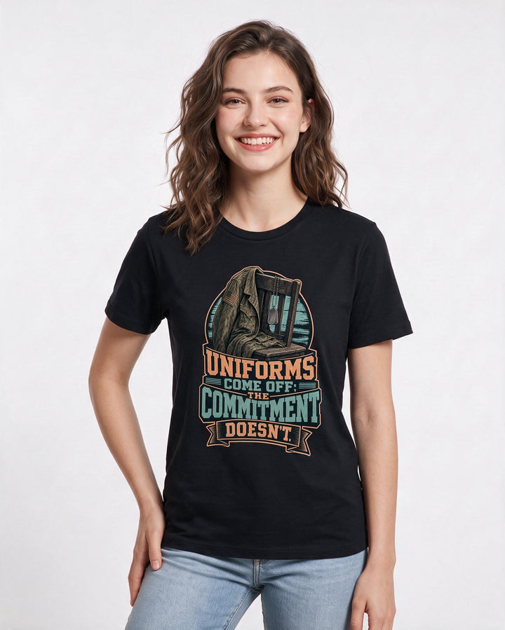 Veteran Black T-Shirt for Women – Everyday Expression Graphic Tee product image 1