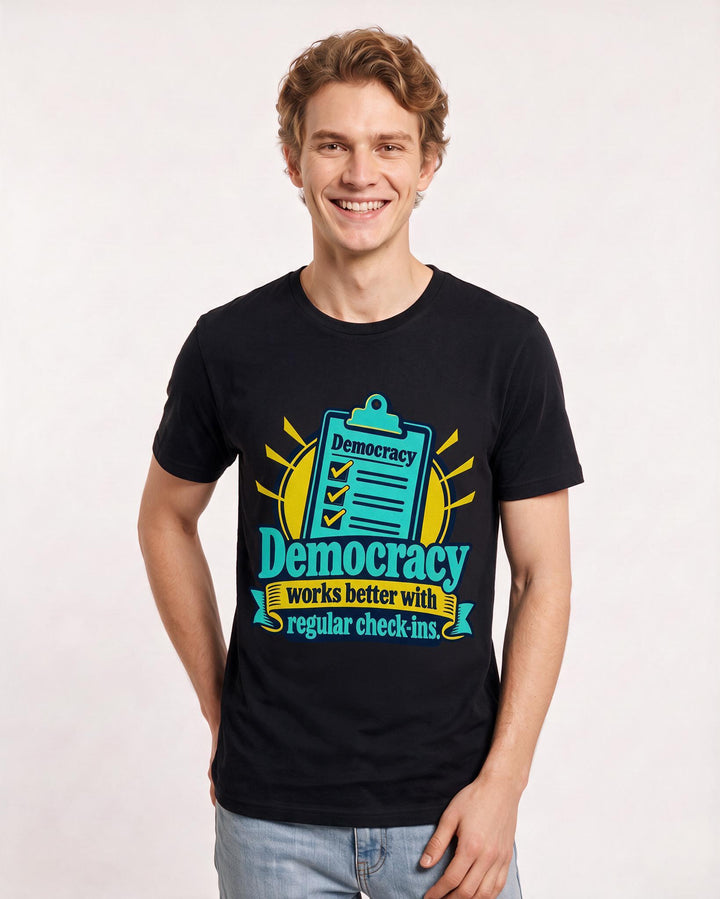 Political Statement Black T-Shirt for Men – Everyday Expression Graphic Tee product image 1