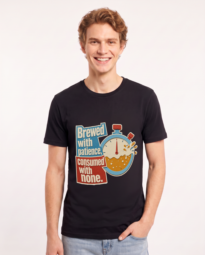 Beer Black T-Shirt for Men – Everyday Expression Graphic Tee product image 1