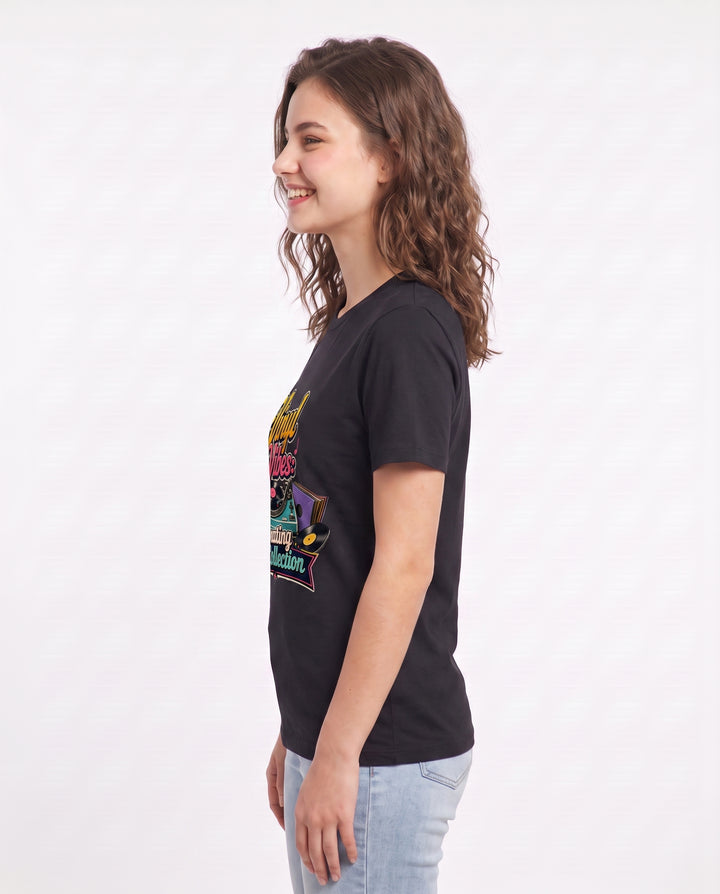 Vinyl Vibes: Curating My Collection Women's Black T-Shirt product image 3