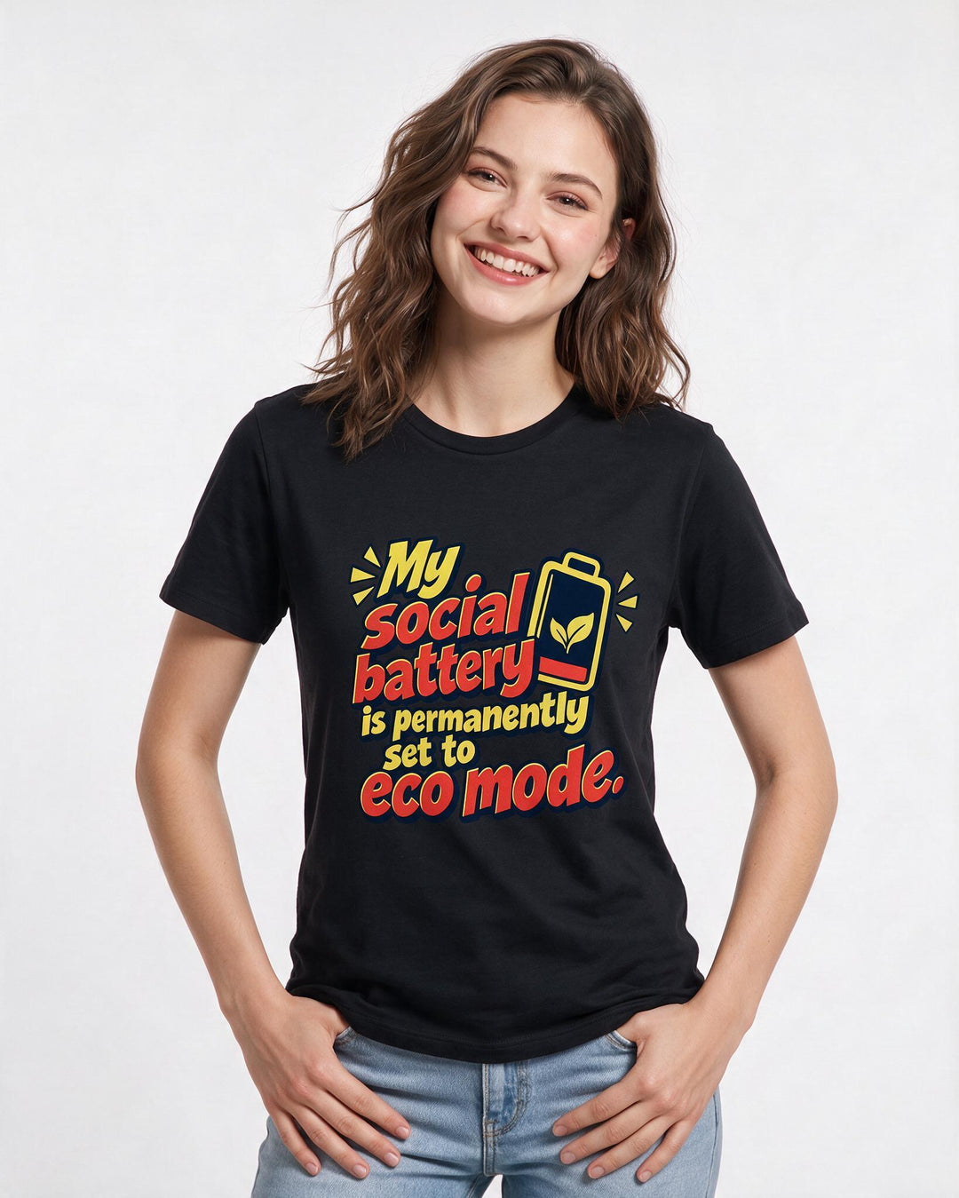Meme Black T-Shirt for Women – Everyday Expression Graphic Tee product image 1
