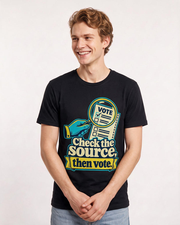 Political Statement Black T-Shirt for Men – Everyday Expression Graphic Tee product image 1