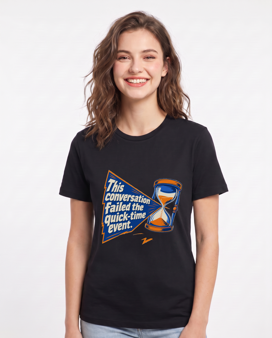 Gaming Women's Black T-Shirt - This conversation failed the product image 1