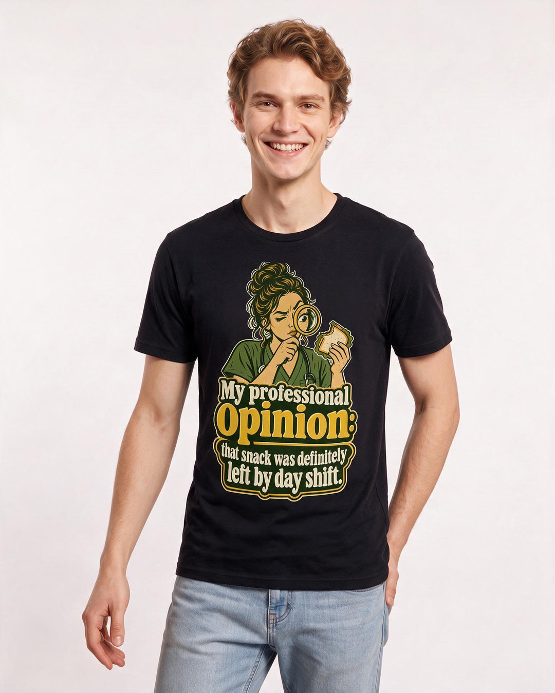 Nurse Black T-Shirt for Men – Nursing Life Graphic Tee product image 1