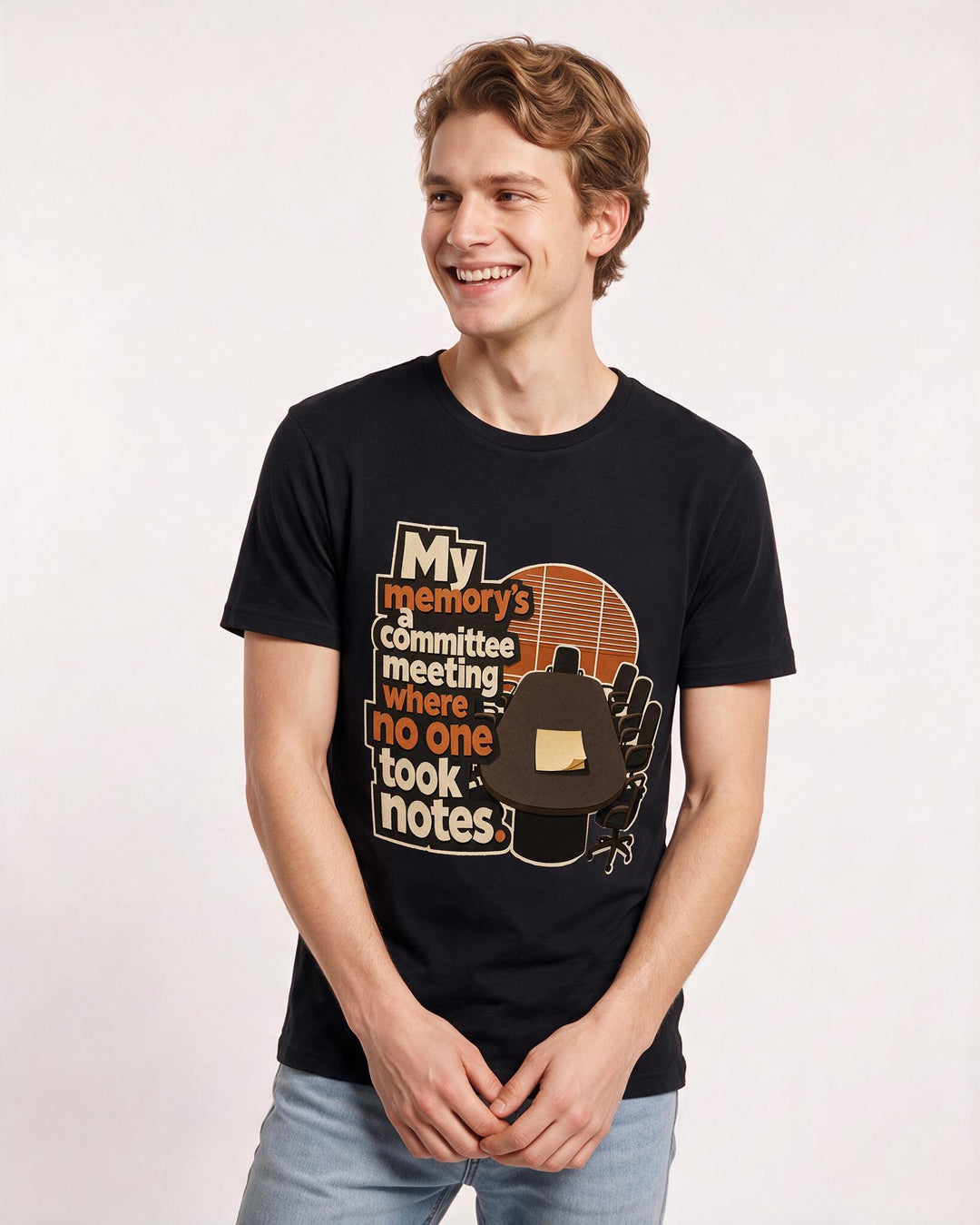 Meme Black T-Shirt for Men – Everyday Expression Graphic Tee product image 1