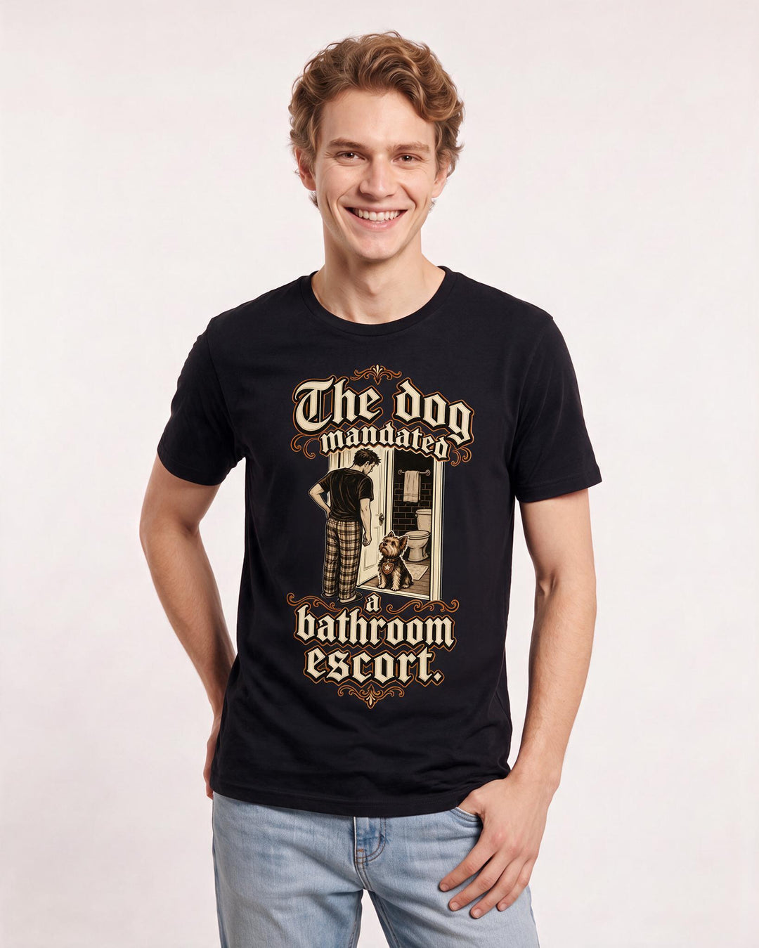 Cat Lover Black T-Shirt for Men – Everyday Expression Graphic Tee product image 1