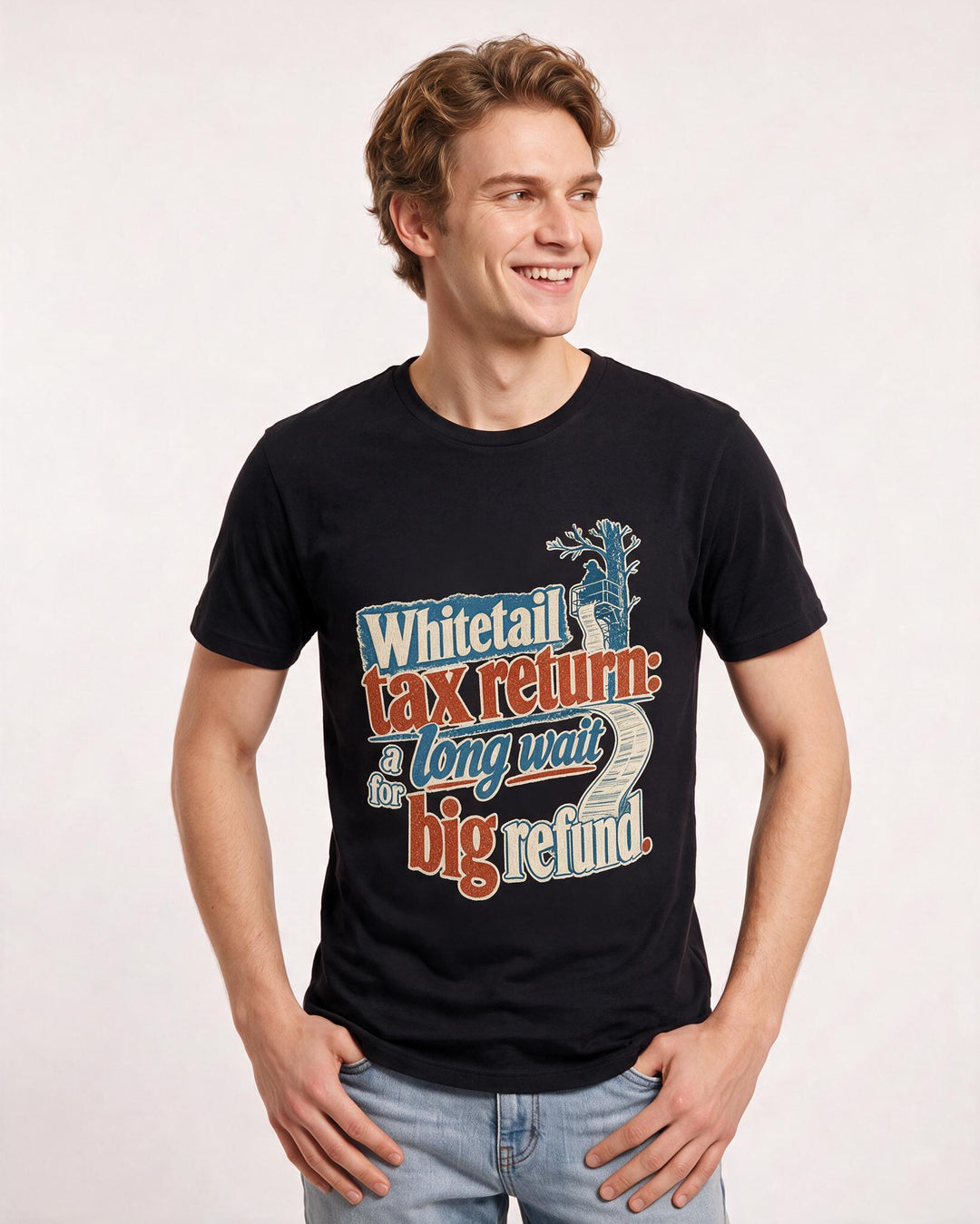 Hunting Black T-Shirt for Men – Everyday Expression Graphic Tee product image 1