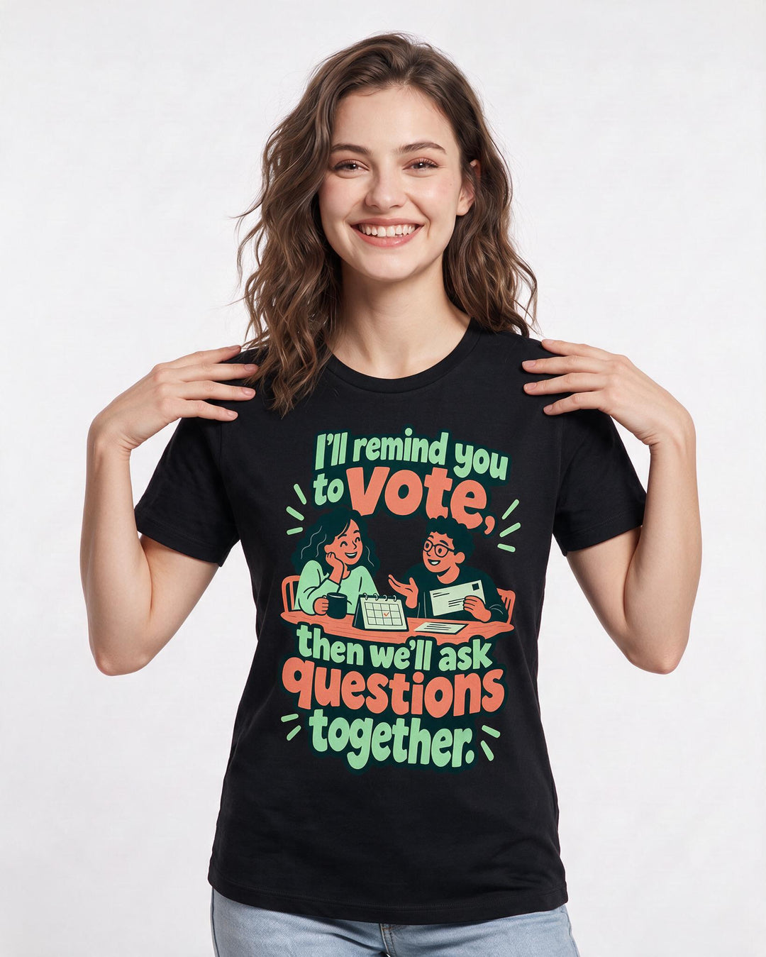Political Statement Black T-Shirt for Women – Everyday Expression Graphic Tee product image 1