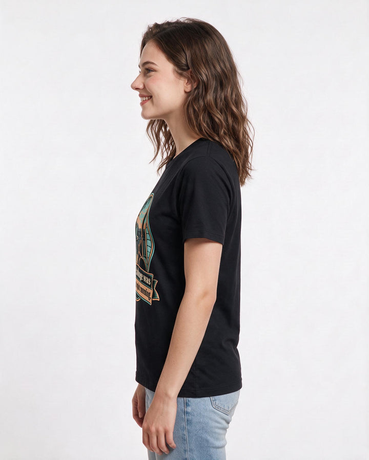 Veteran Black T-Shirt for Women – Everyday Expression Graphic Tee product image 2