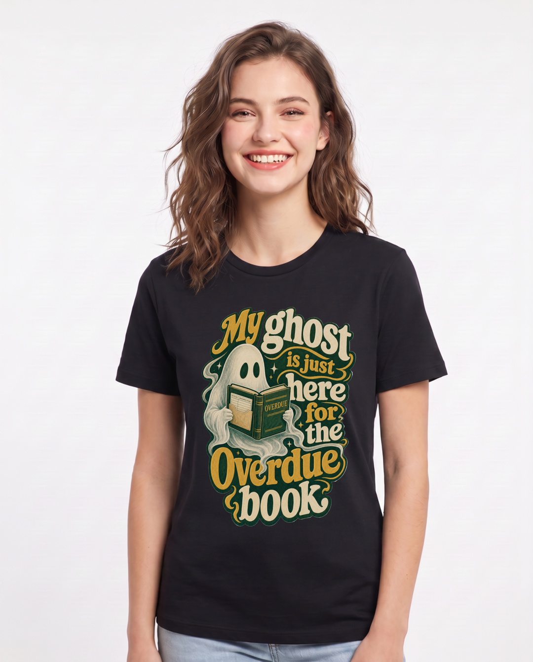 Halloween Black T-Shirt for Women – Halloween Theme Graphic Tee product image 3