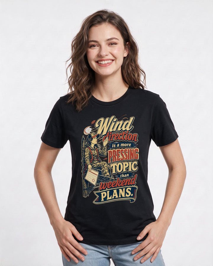 Hunting Black T-Shirt for Women – Everyday Expression Graphic Tee product image 3