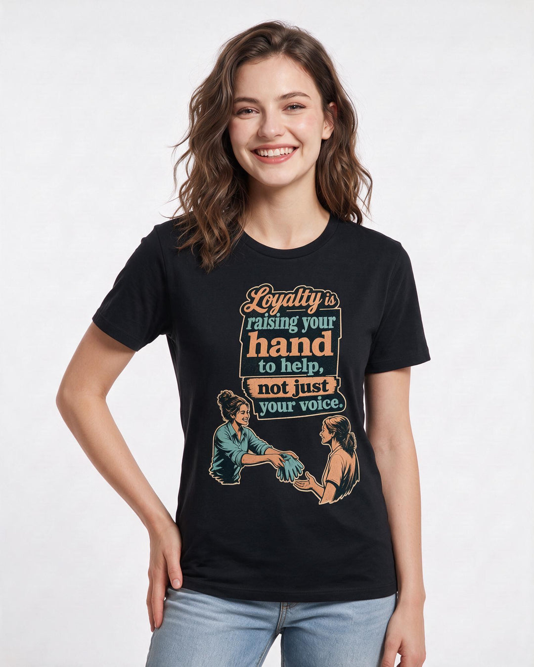 Patriotic Black T-Shirt for Women – Everyday Expression Graphic Tee product image 3