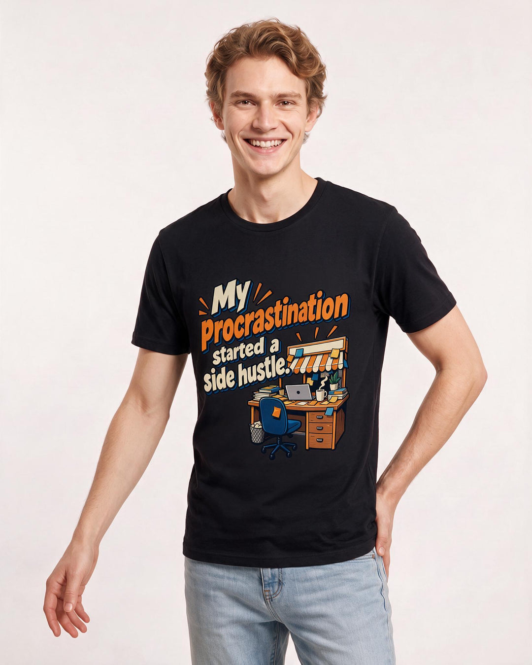 Meme Black T-Shirt for Men – Everyday Expression Graphic Tee product image 1