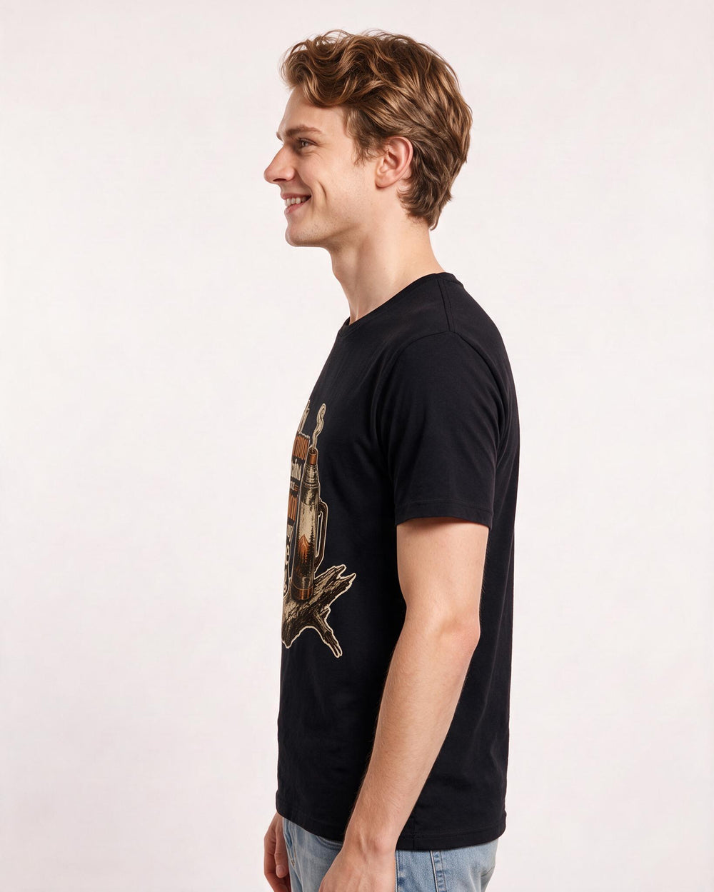 Hunting Black T-Shirt for Men – Everyday Expression Graphic Tee product image 2