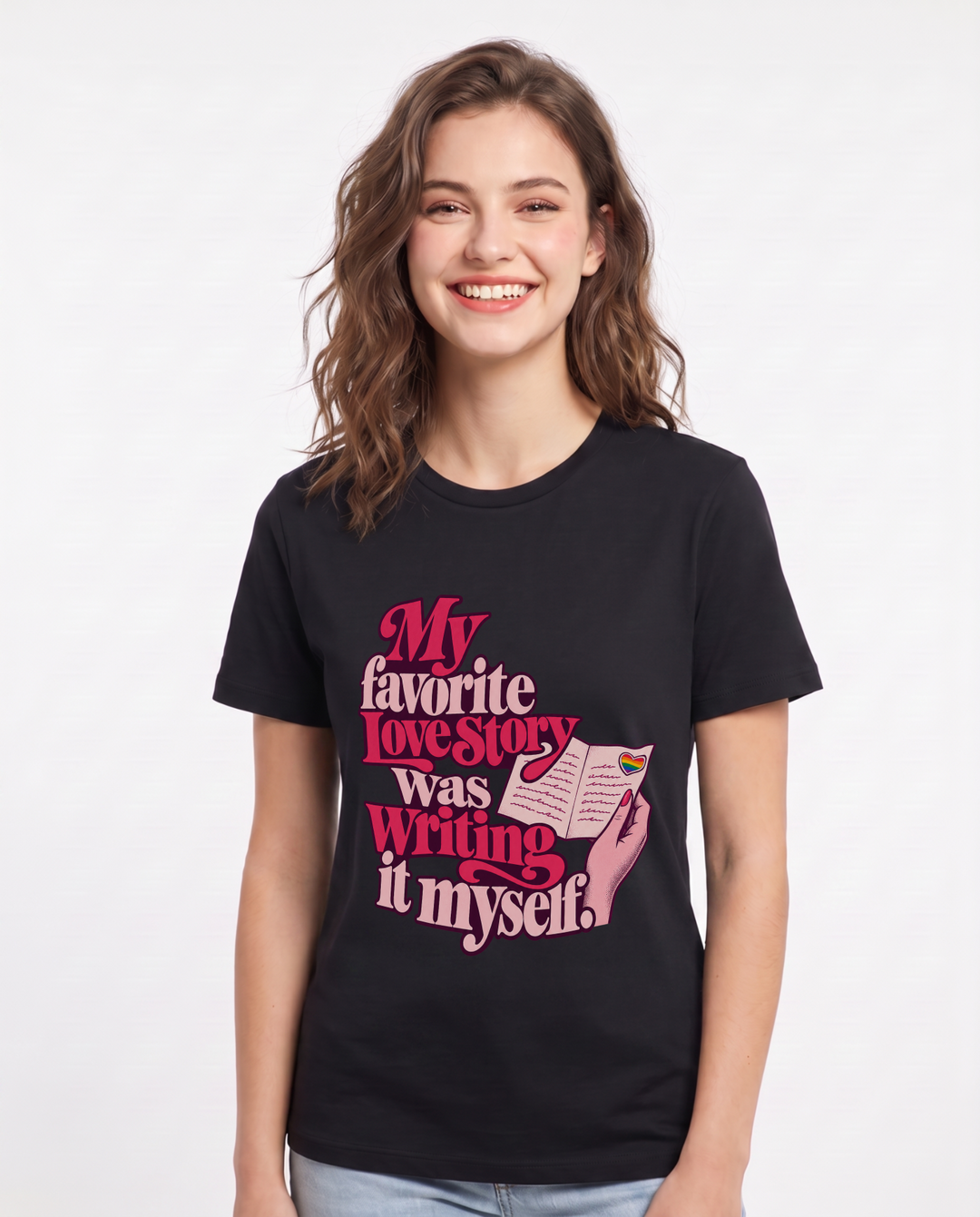Pride Black T-Shirt for Women – Everyday Expression Graphic Tee product image 3