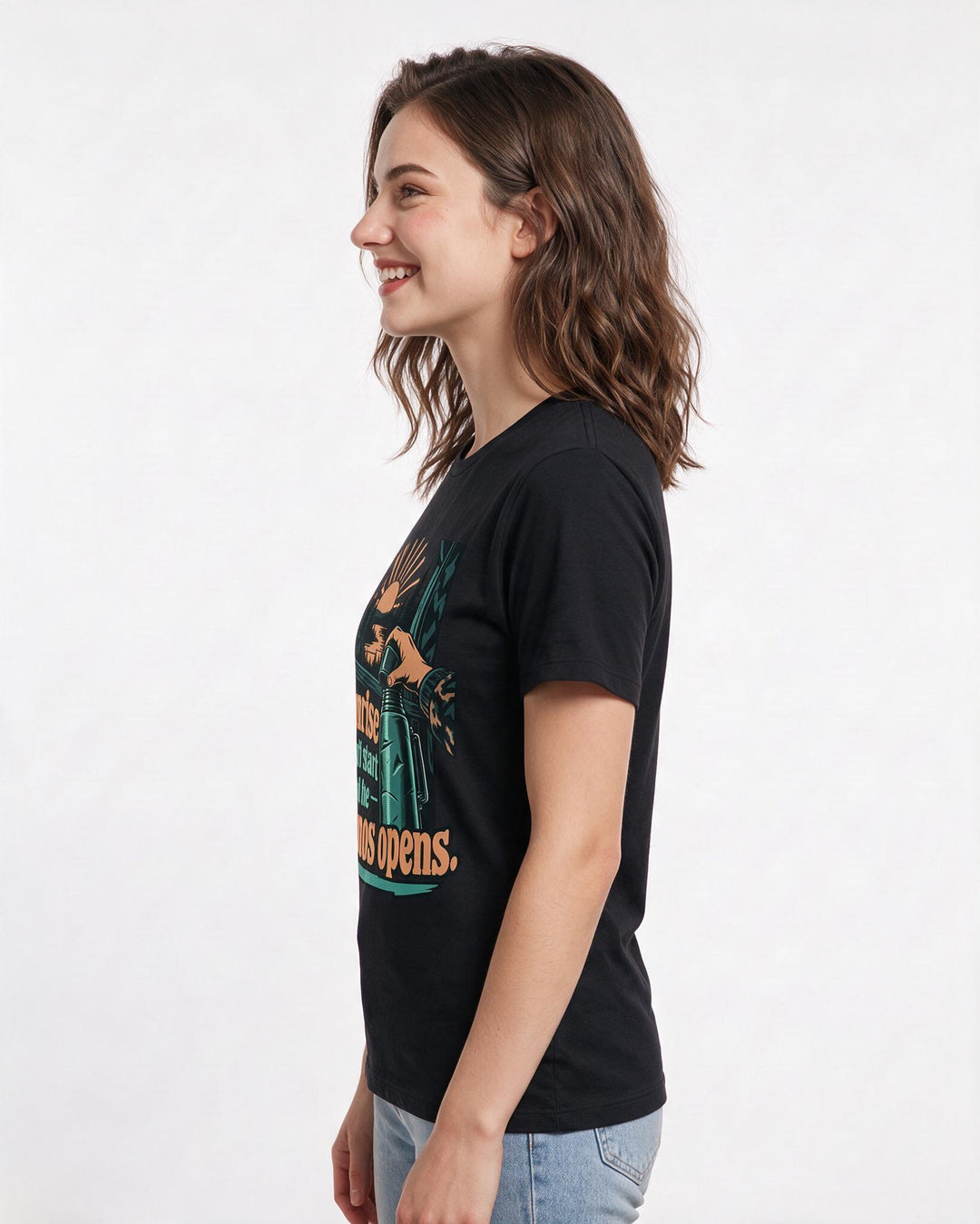 Hunting Black T-Shirt for Women – Everyday Expression Graphic Tee product image 2