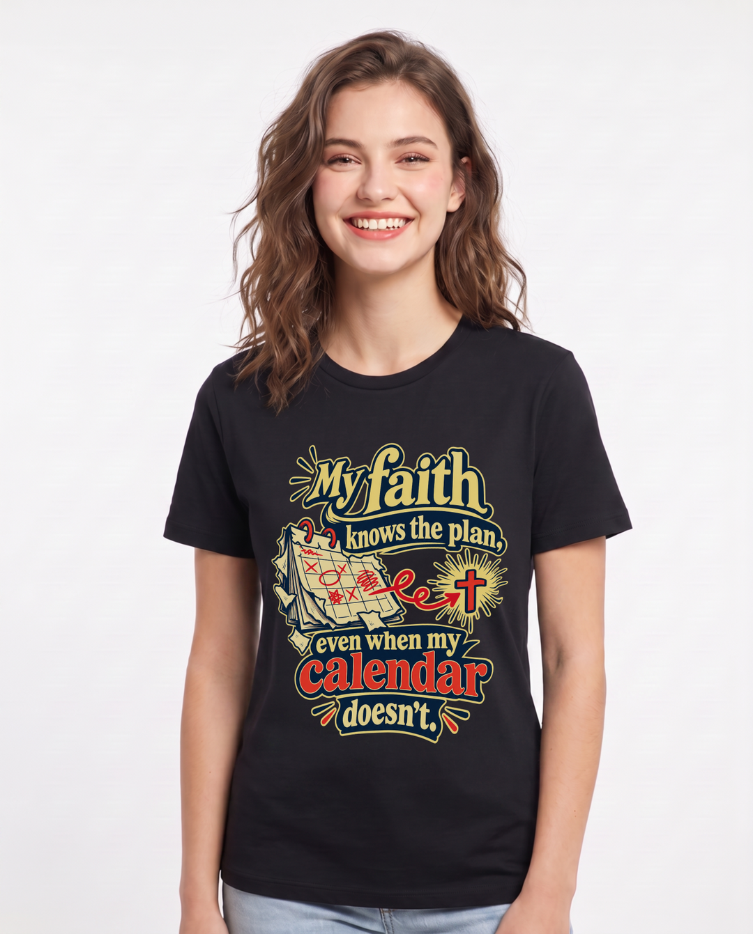 Christian Faith Black T-Shirt for Women – Everyday Expression Graphic Tee product image 3