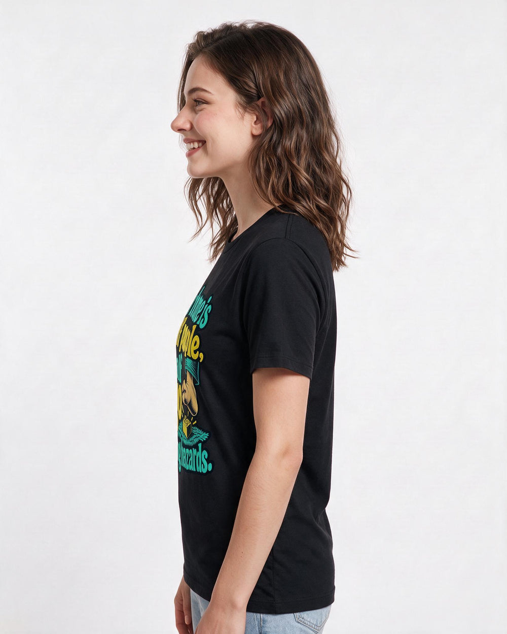 Grandparent Black T-Shirt for Women – Everyday Expression Graphic Tee product image 2