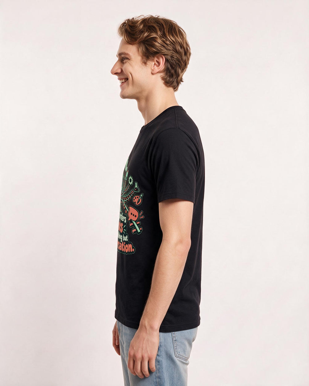 Neurodiversity Black T-Shirt for Men – Everyday Expression Graphic Tee product image 2
